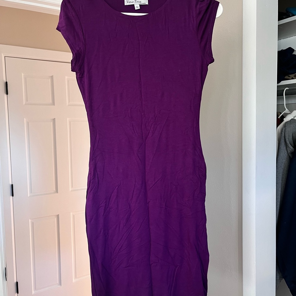 Velvet Torch Rich Purple Mini Dress